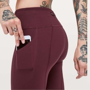 {Lululemon} Pace Rival Crop Maroon - 8